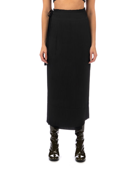 Henrik Vibskov | Satellite Plissé Skirt Black - Concrete