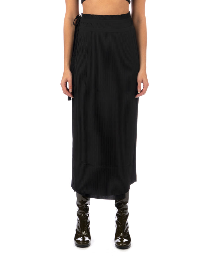 Henrik Vibskov | Satellite Plissé Skirt Black - Concrete