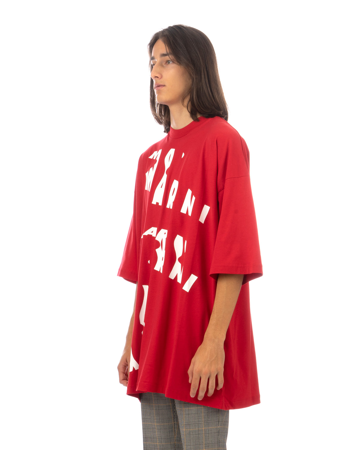 Marni | Scanned Logo T-Shirt Crimson - Concrete