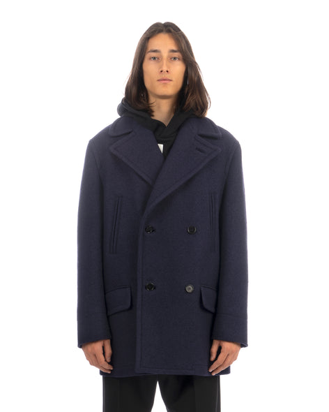 Marni | Felted Boucle' Coat Ink - Concrete