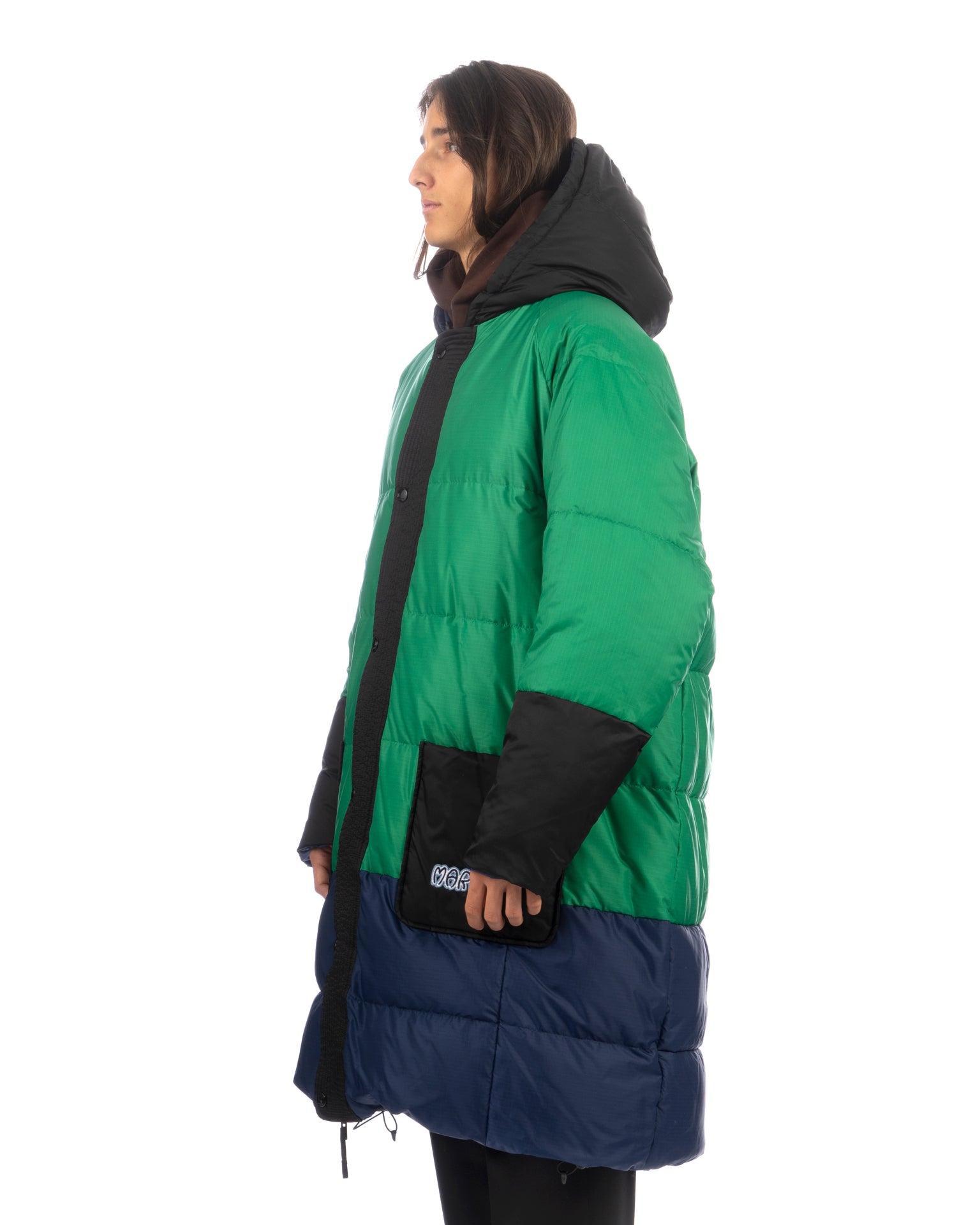 Vetements Black & Green Vagabond Sleeping Bag Puffer Coat