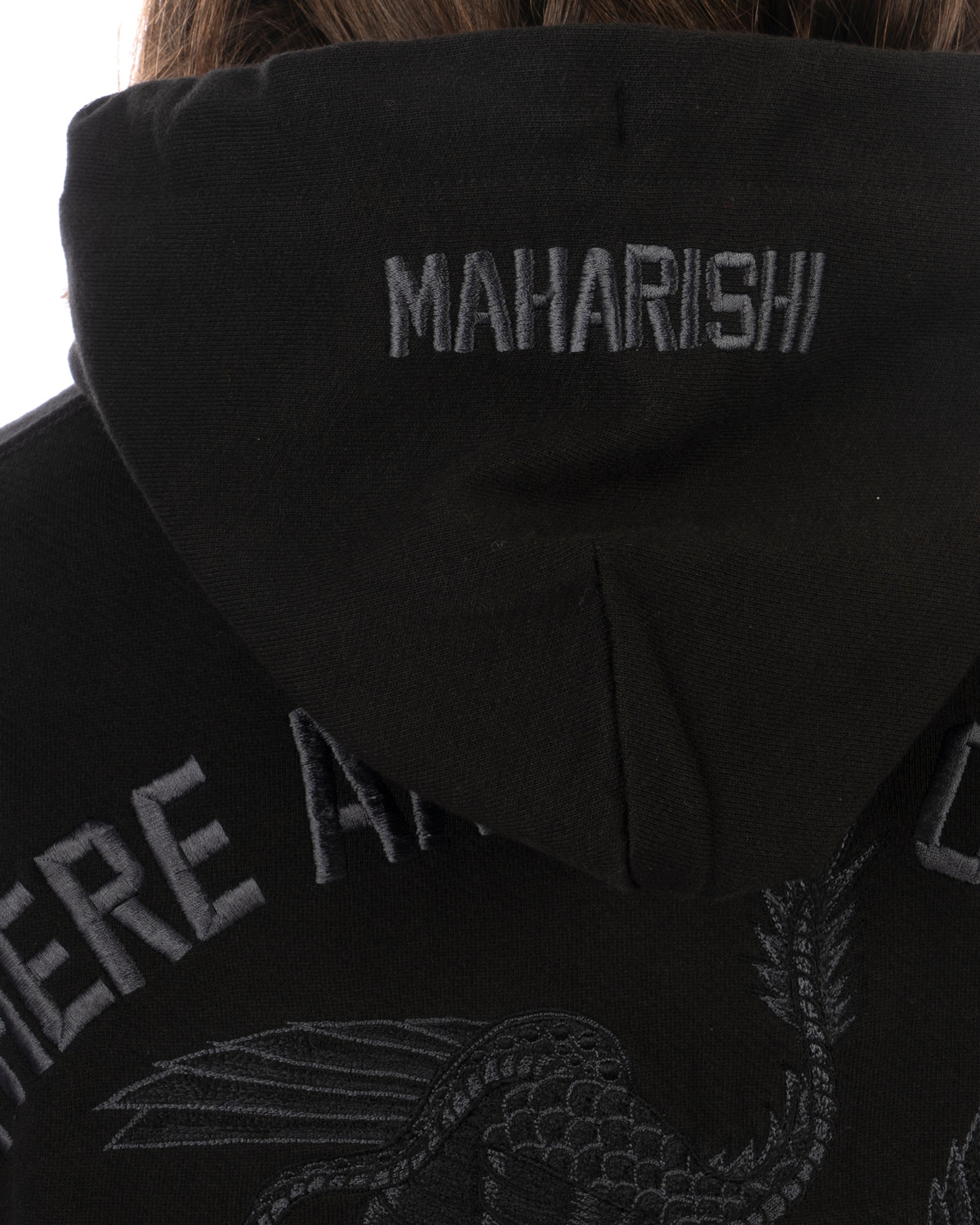 maharishi | 4098 U.A.P. Embroidered Hoodie Black - Concrete