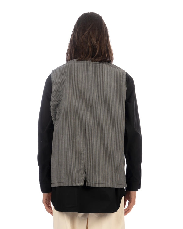 Haversack | Heather Striped Pullover Vest Gray - Concrete
