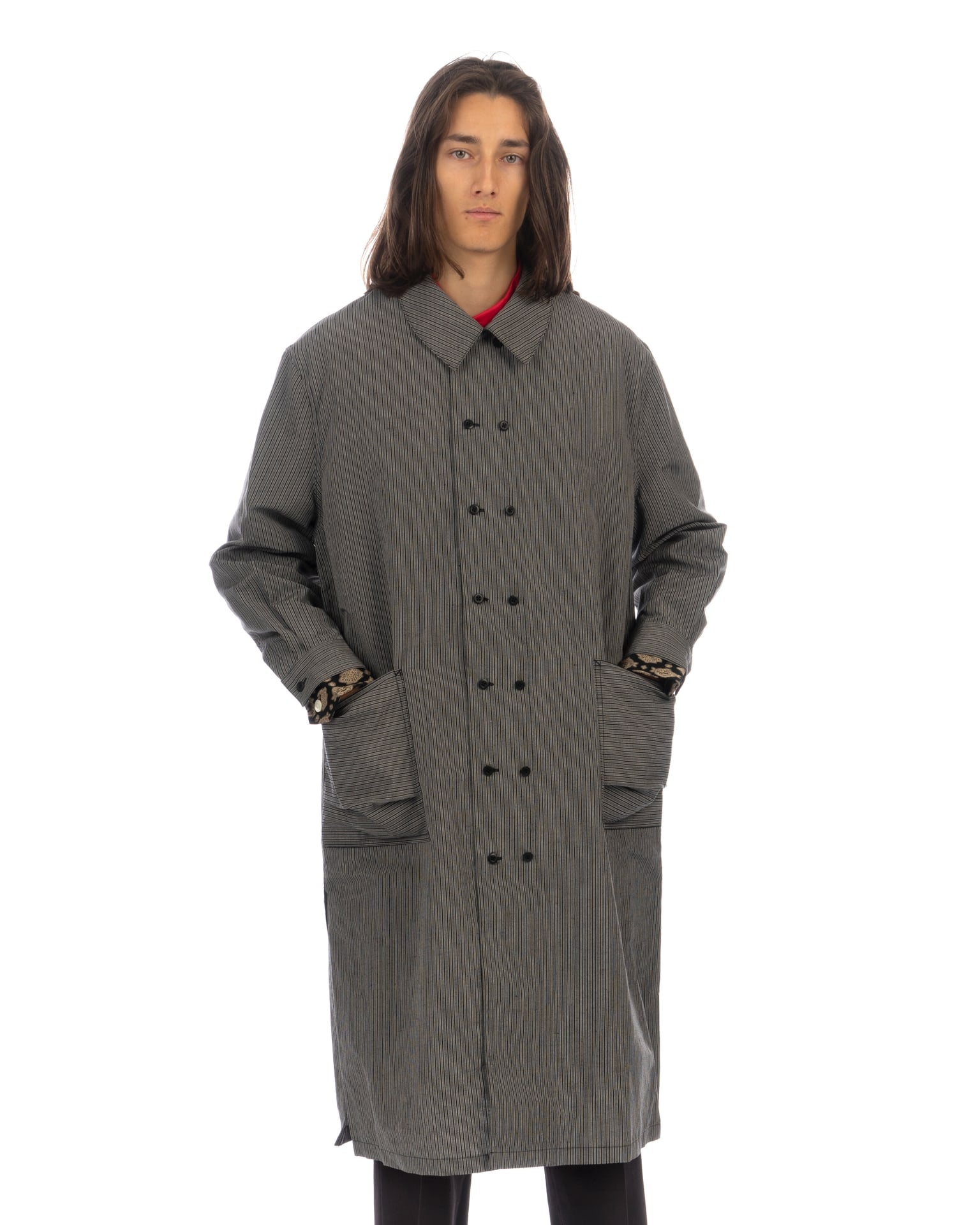 Haversack | French Collar Shirt Coat Gray | Concrete