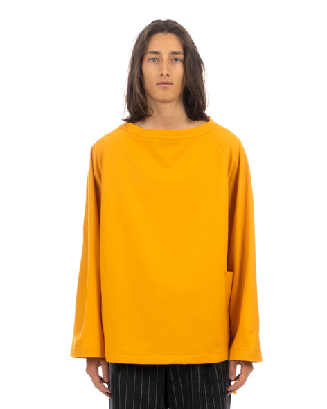Haversack | Wide Neck Sweater Yellow - Concrete