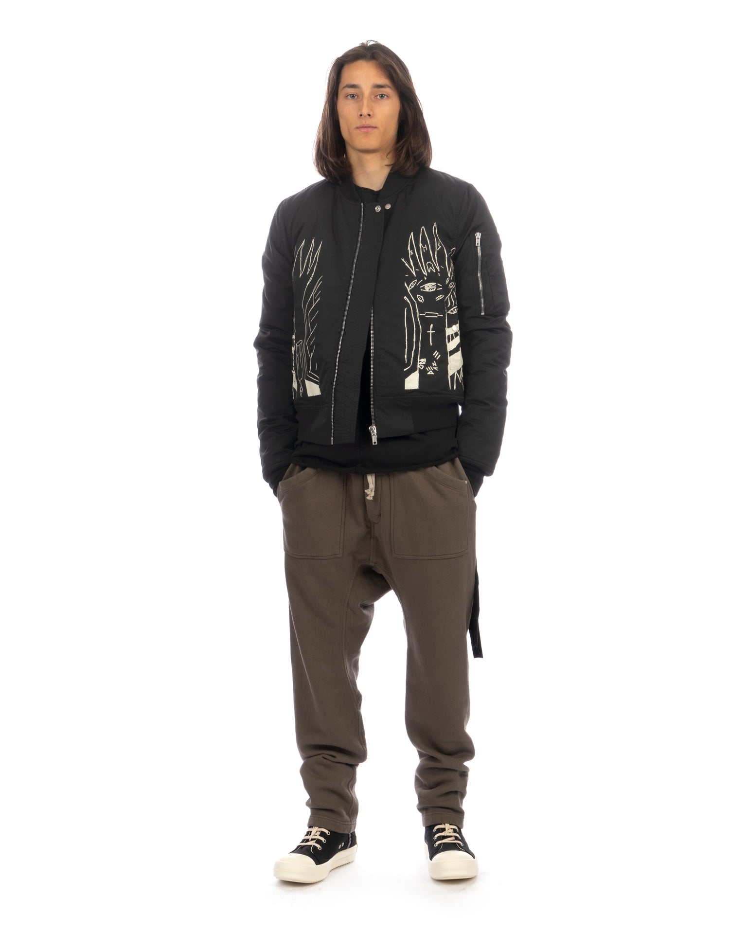 DRKSHDW by Rick Owens | Padded Bomber Jacket Black / Pearl | Concrete