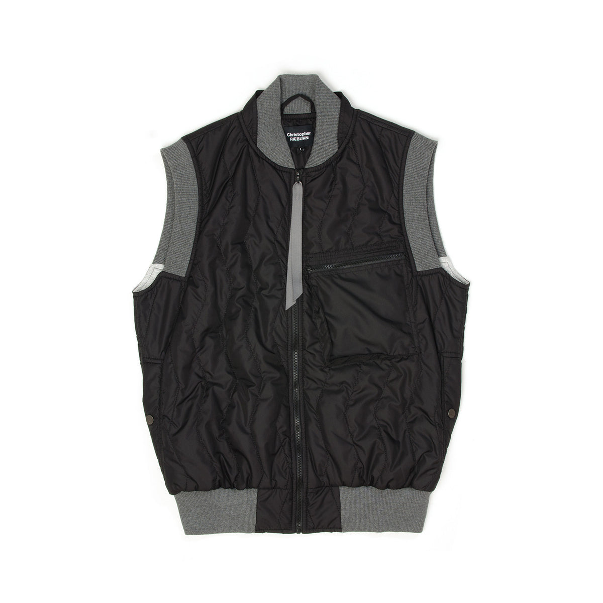 Christopher Raeburn Zipfront Quilted Gilet - Concrete