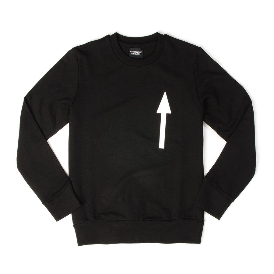 Christopher Raeburn Men's Arrow Crewneck Sweater Black - Concrete