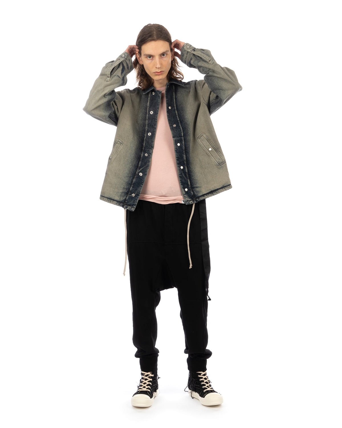DRKSHDW by Rick Owens | Snapfront Jacket Mineral Pearl - Concrete