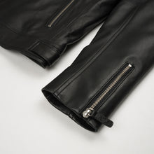Load image into Gallery viewer, Billionaire Boys Club | Leather Wolfman Motorcycle Jacket Black - Concrete
