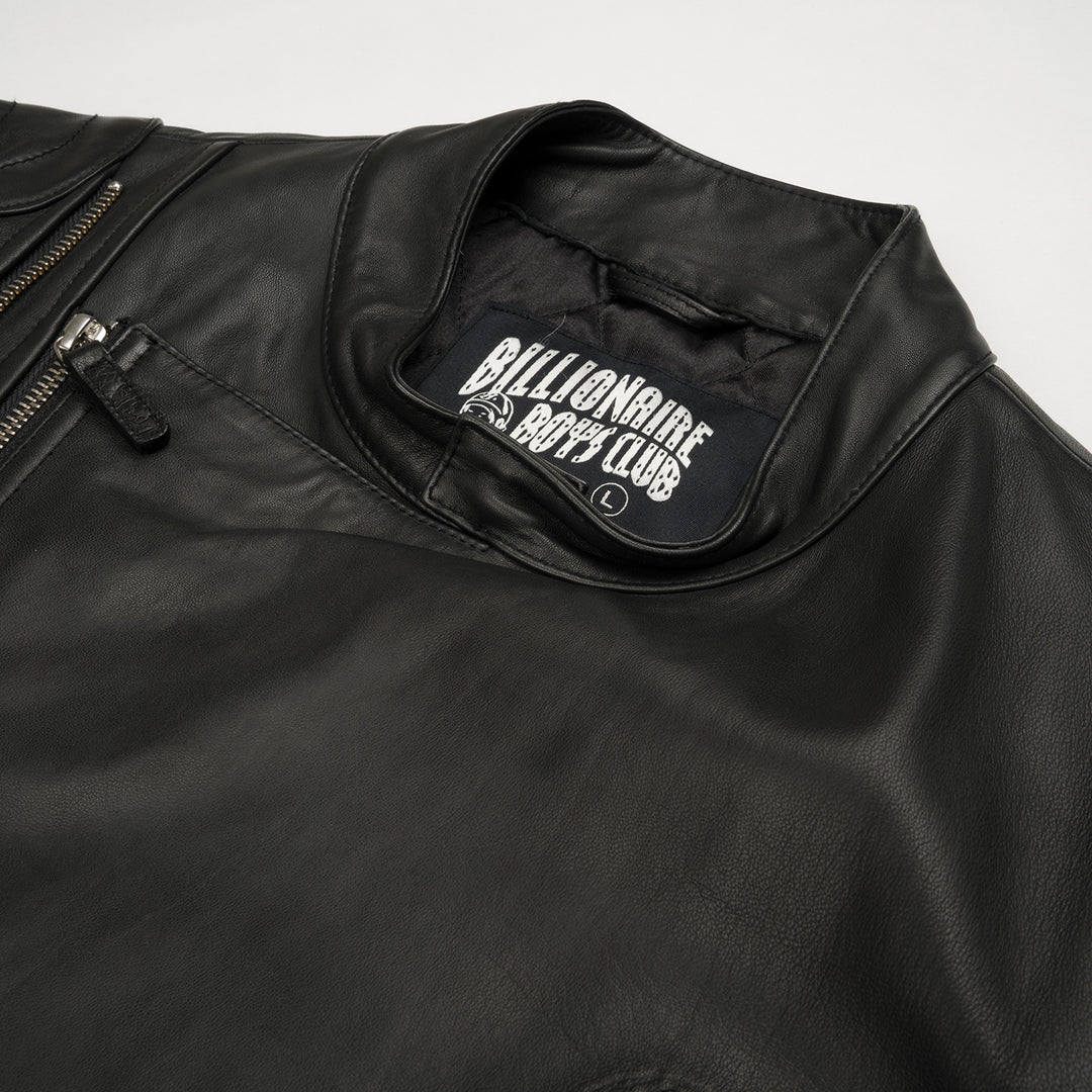 Billionaire Boys Club | Leather Wolfman Motorcycle Jacket Black - Concrete