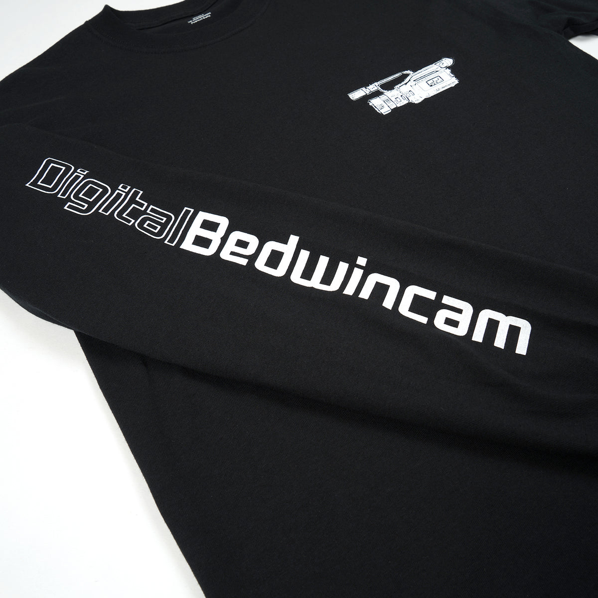 Bedwin & The Heartbreakers | 'Keith' L/S Print T-Shirt Black - Concrete