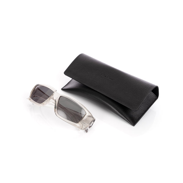 Rick Owens | Sunglasses Rick Transparent Temple / Black Lens - Concrete