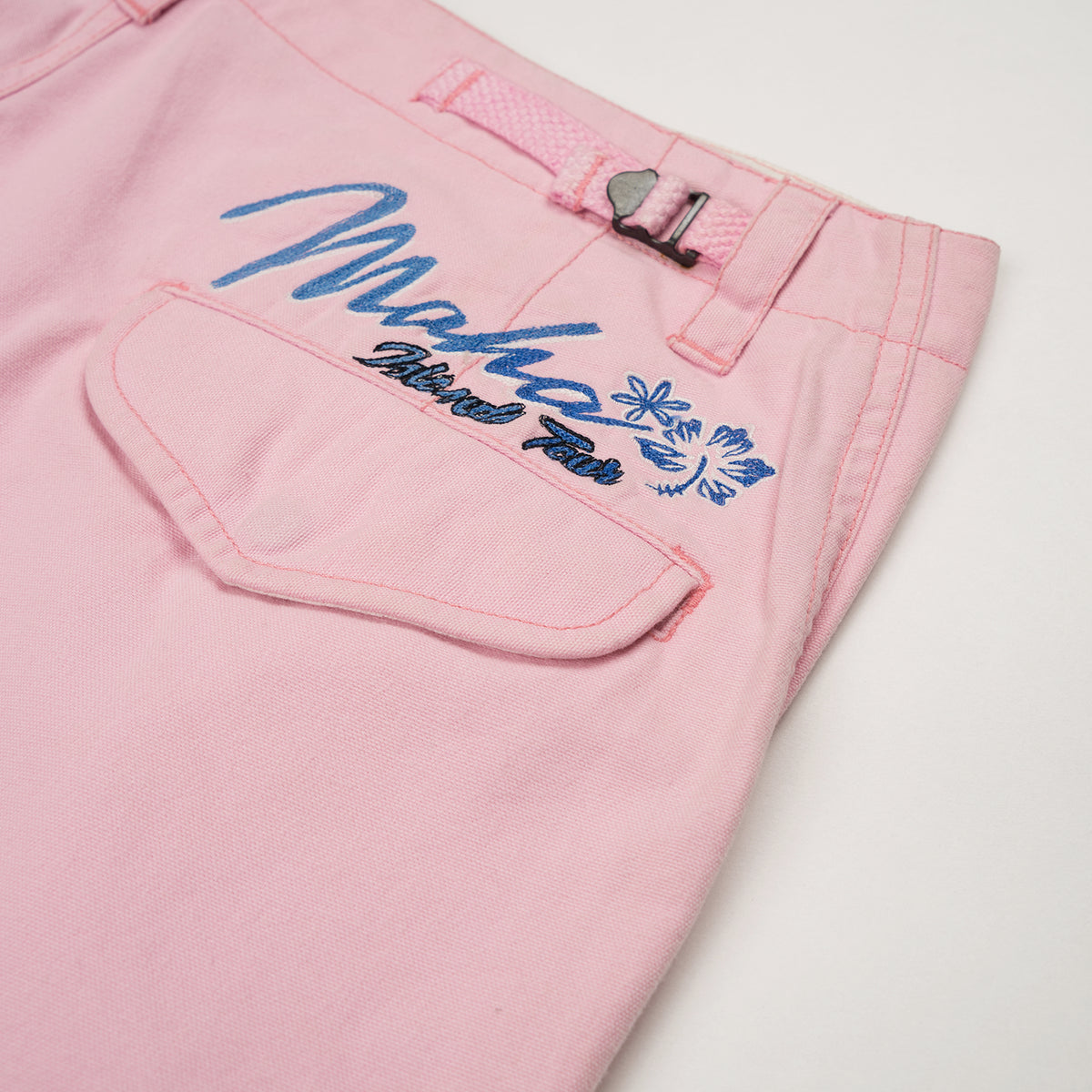 maharishi Miltype Cargo Snoshorts Islands Tour Embroidery Coral Pink - Concrete