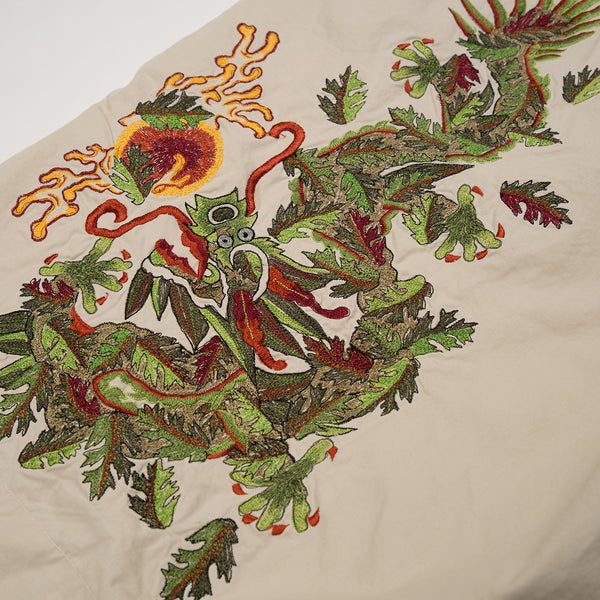 maharishi Original Snoshorts Leaf Dragon Embroidery Stone - Concrete