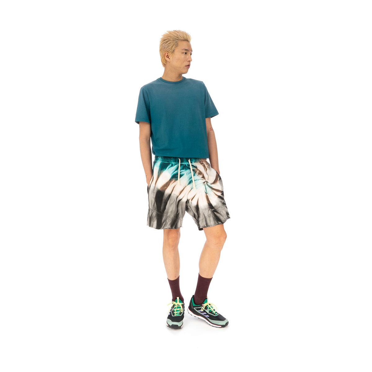 Danilo Paura | 'Donny' Embroidery Shorts Turquoise - Concrete