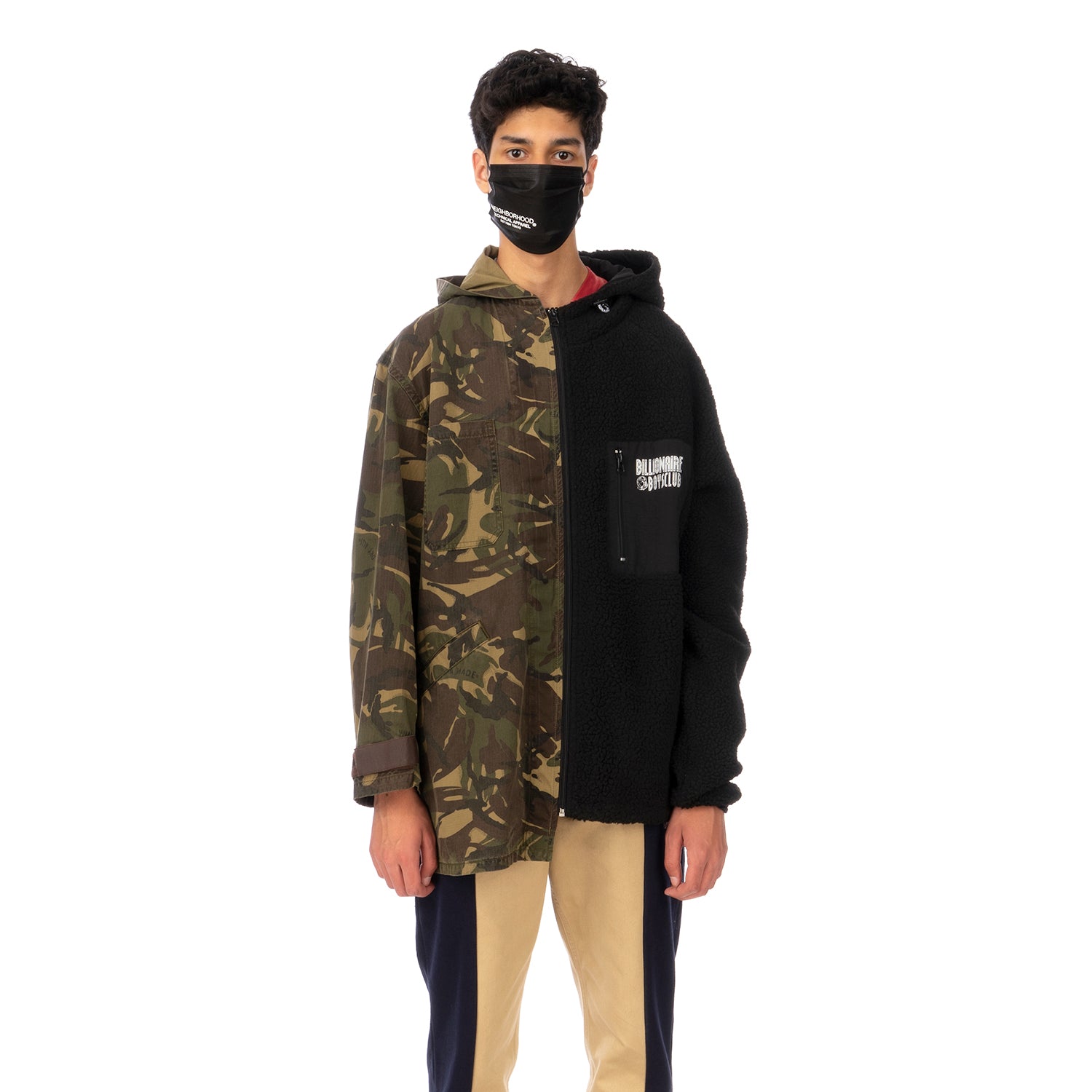 Fluffy camo jacket best sale