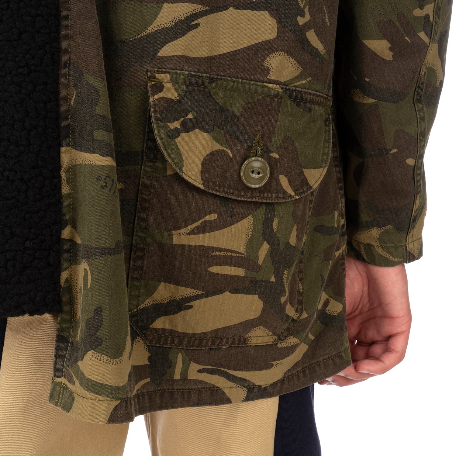 Fluffy camo clearance jacket