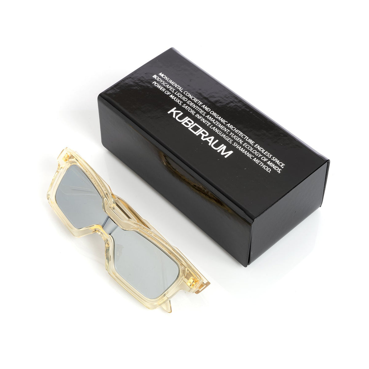 KUBORAUM | Sunglasses & Case E10 123 CHP silver - Concrete