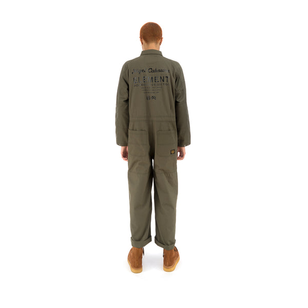 Element x Nigel Cabourn Sawyer Coverall Military Green - Concrete