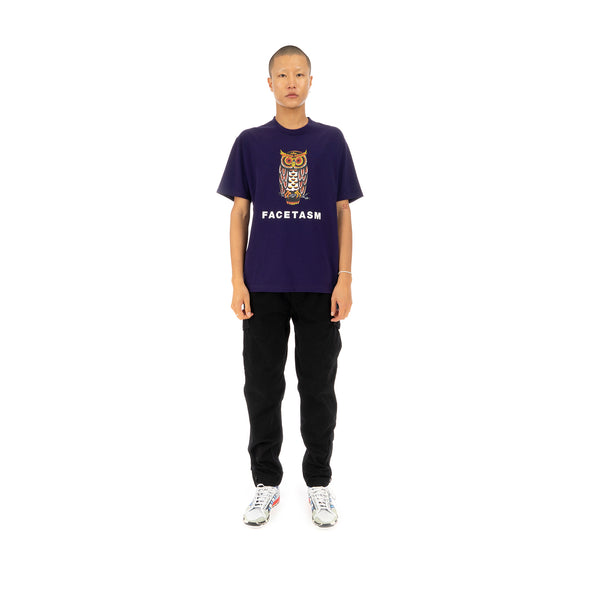 FACETASM | Owl Basic T-Shirt Purple - Concrete