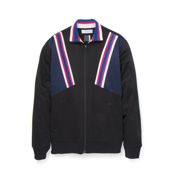 FACETASM | Rib Football Track Jacket Black - Concrete