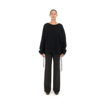 Load image into Gallery viewer, FACETASM | String Sweatshirt Black - Concrete