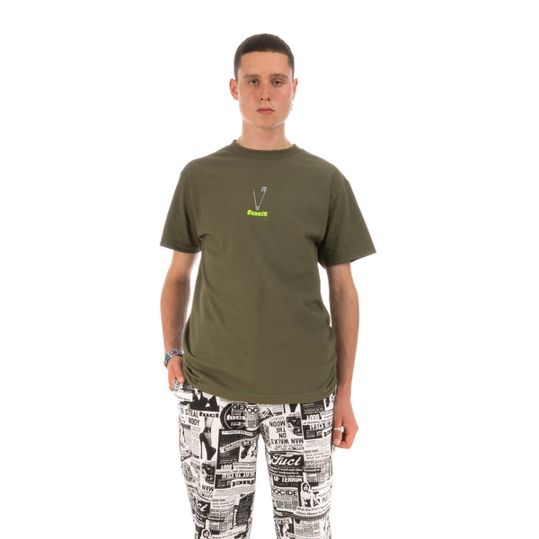 FUCT Safety Pin T-Shirt Olive - Concrete