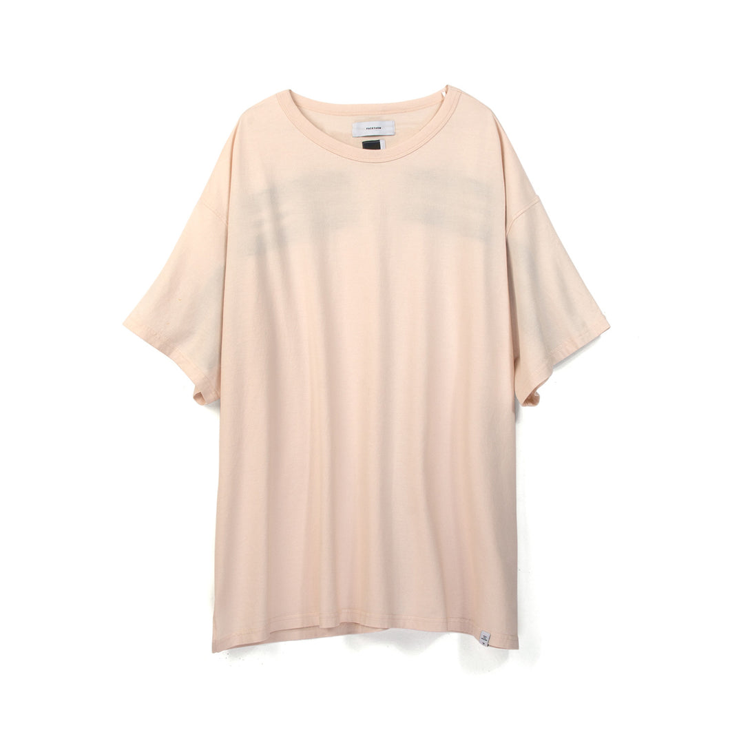 FACETASM | Rib Big T-Shirt Pink - Concrete