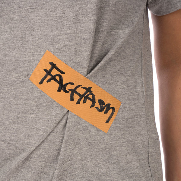 FACETASM | W Tape Basic T-Shirt Grey - Concrete