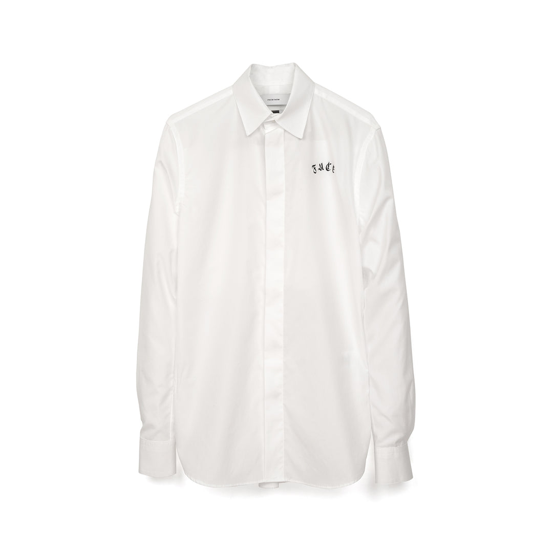 FACETASM | W Woven Scarf Shirt White - Concrete