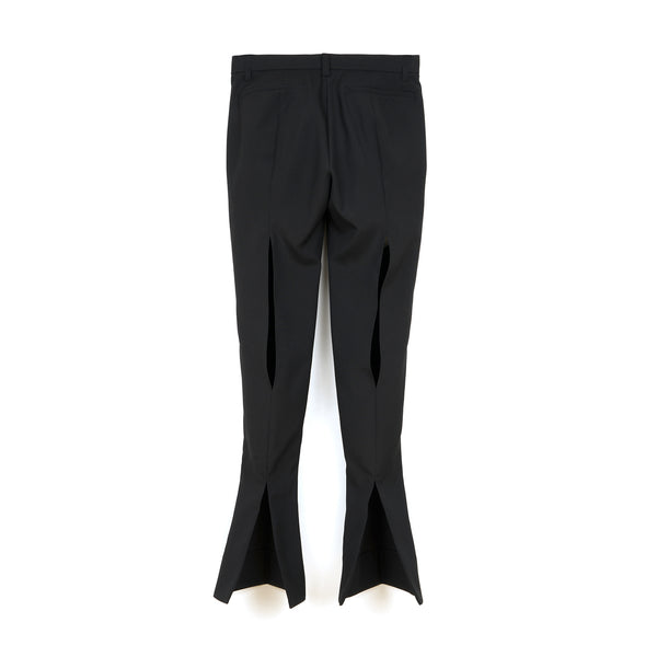 FACETASM | W Wool Slit Pants Black - Concrete