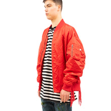 Load image into Gallery viewer, FACETASM | Crushed Nylon Bomber Jacket Red - Concrete