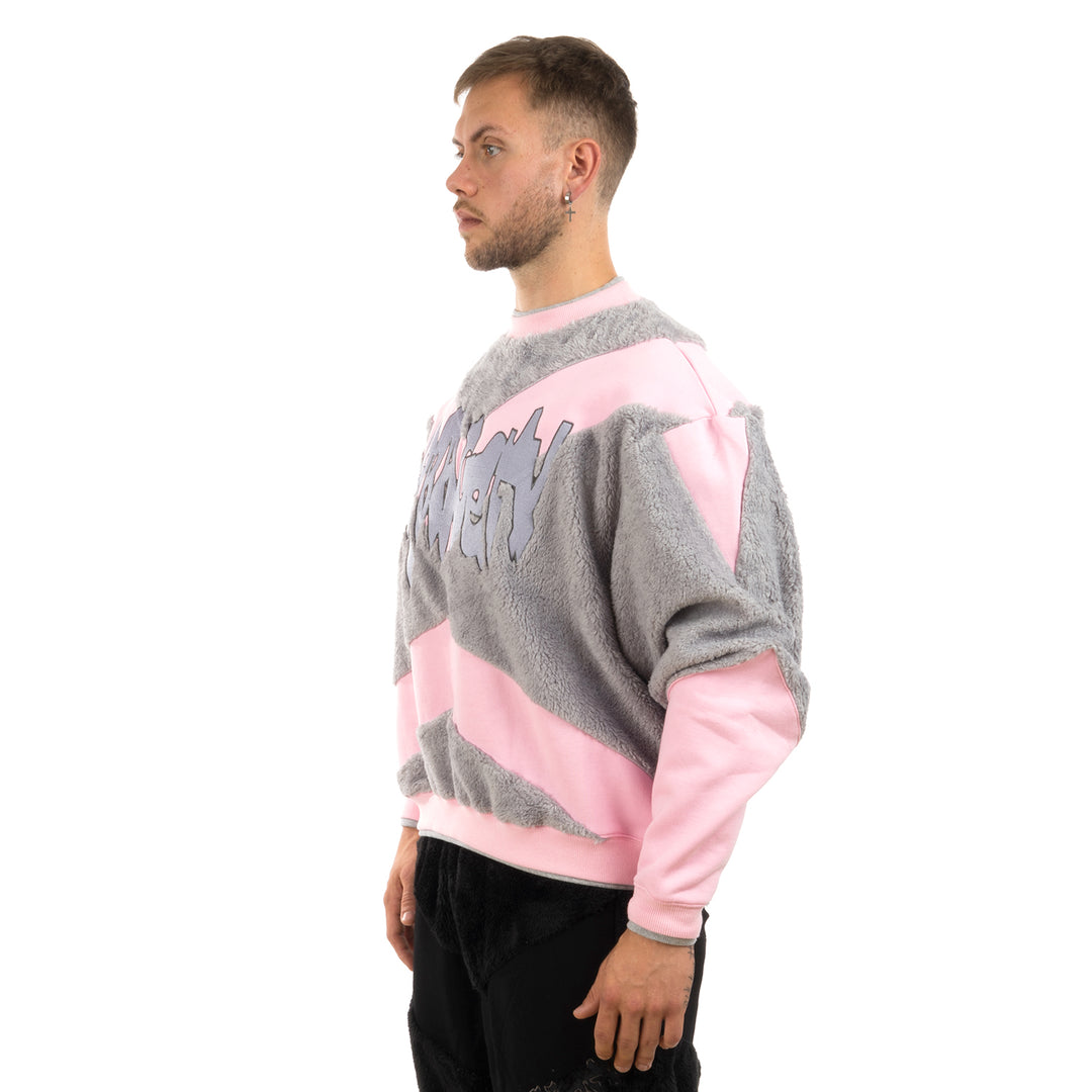 GarbageTV | Jumping Jupiter Sweater Pink / Grey - Concrete