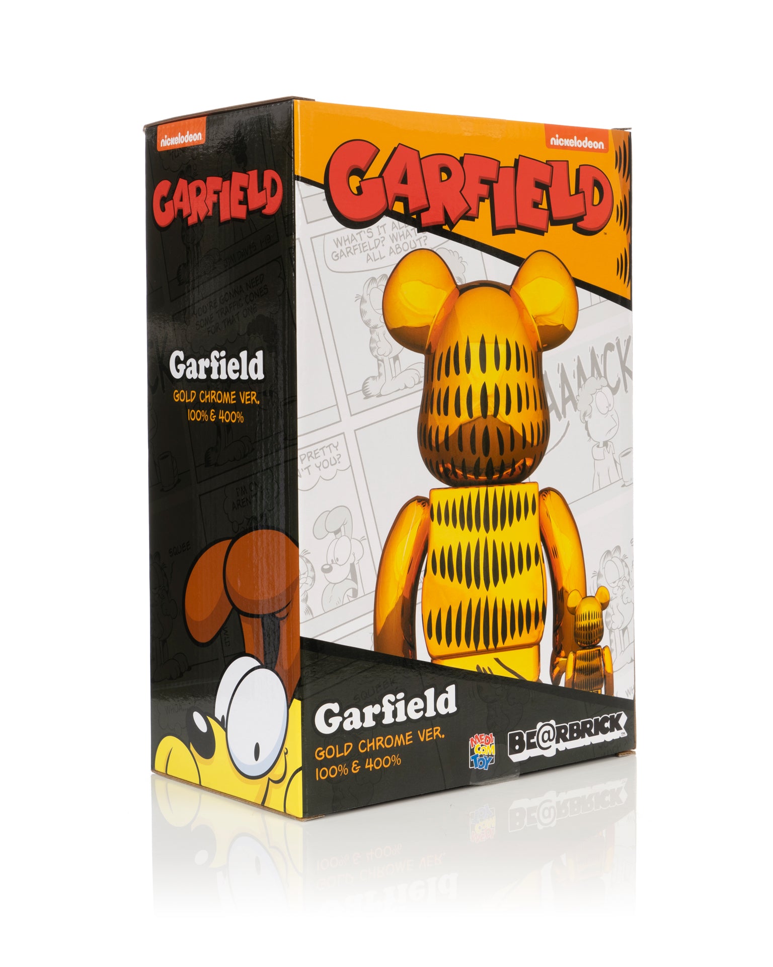 BE@RBRICK GARFIELD GOLD CHROME 100&400 - ぬいぐるみ