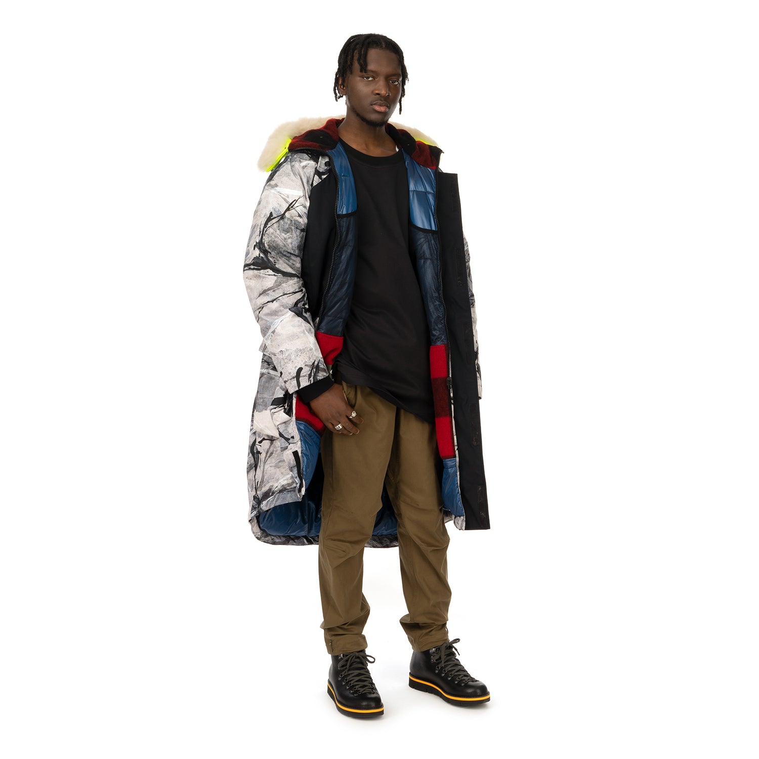 Griffin | Reversible Sleeping Bag Coat Snow Camo / Black | Concrete