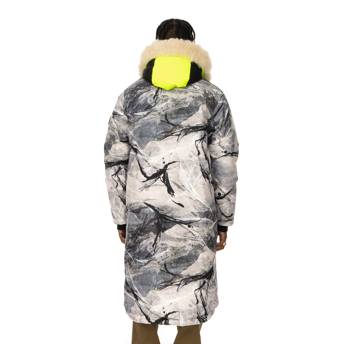 Griffin | Reversible Sleeping Bag Coat Snow Camo / Black - Concrete