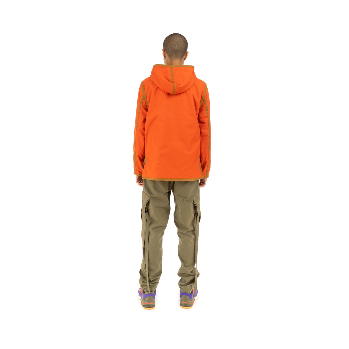 Element x Nigel Cabourn Alder Reversible Blanket Fleece Jacket Orange/Multicolor - Concrete