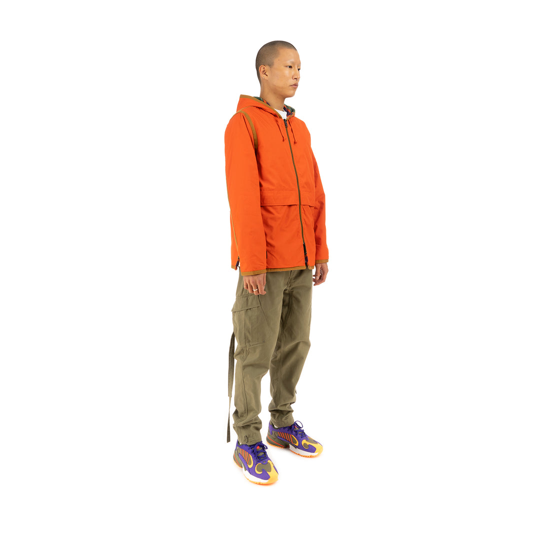 Element x Nigel Cabourn Alder Reversible Blanket Fleece Jacket Orange/Multicolor - Concrete