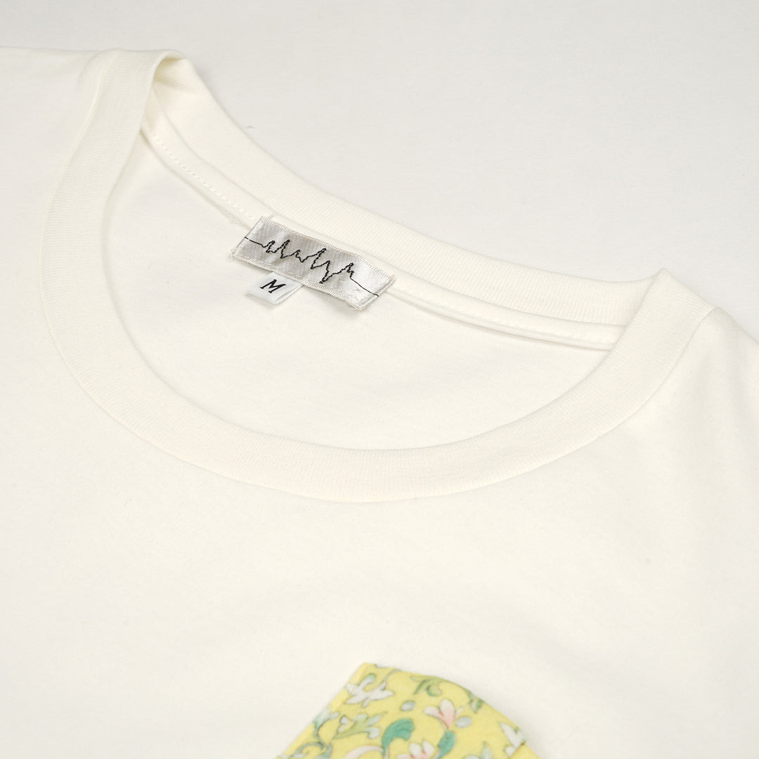 Ground Zero | Chinese Floral Print T-Shirt White / Yellow - Concrete
