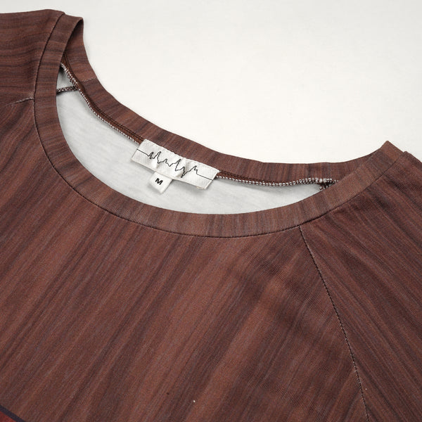Ground Zero | Geometric Wood Print T-Shirt Wood - Concrete