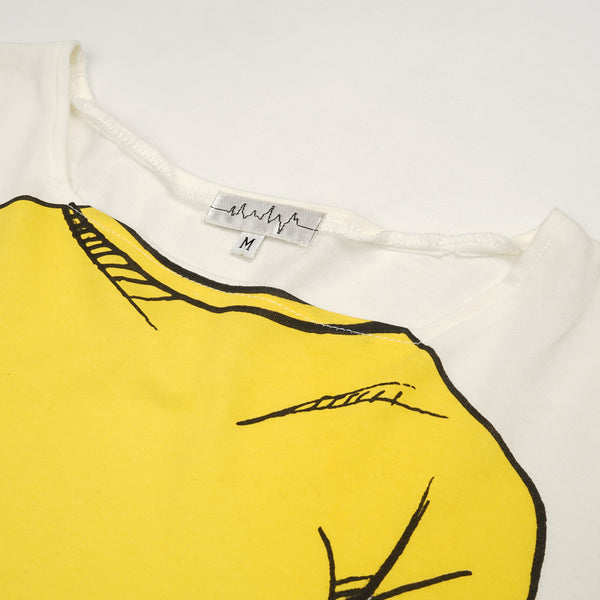 Ground Zero | Yellow Bruce L. Oversized T-Shirt Cape - Concrete