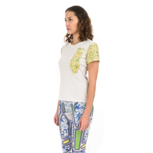 Load image into Gallery viewer, Ground Zero | Chinese Floral Print T-Shirt White / Yellow - Concrete