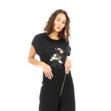 Load image into Gallery viewer, Ground Zero | No More Crossover Drappy Tee Dress Black - Concrete