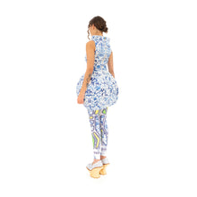 Load image into Gallery viewer, Ground Zero | Chinese Floral Print Round Vase Dress - Concrete