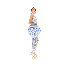 Load image into Gallery viewer, Ground Zero | Chinese Floral Print Round Vase Dress - Concrete