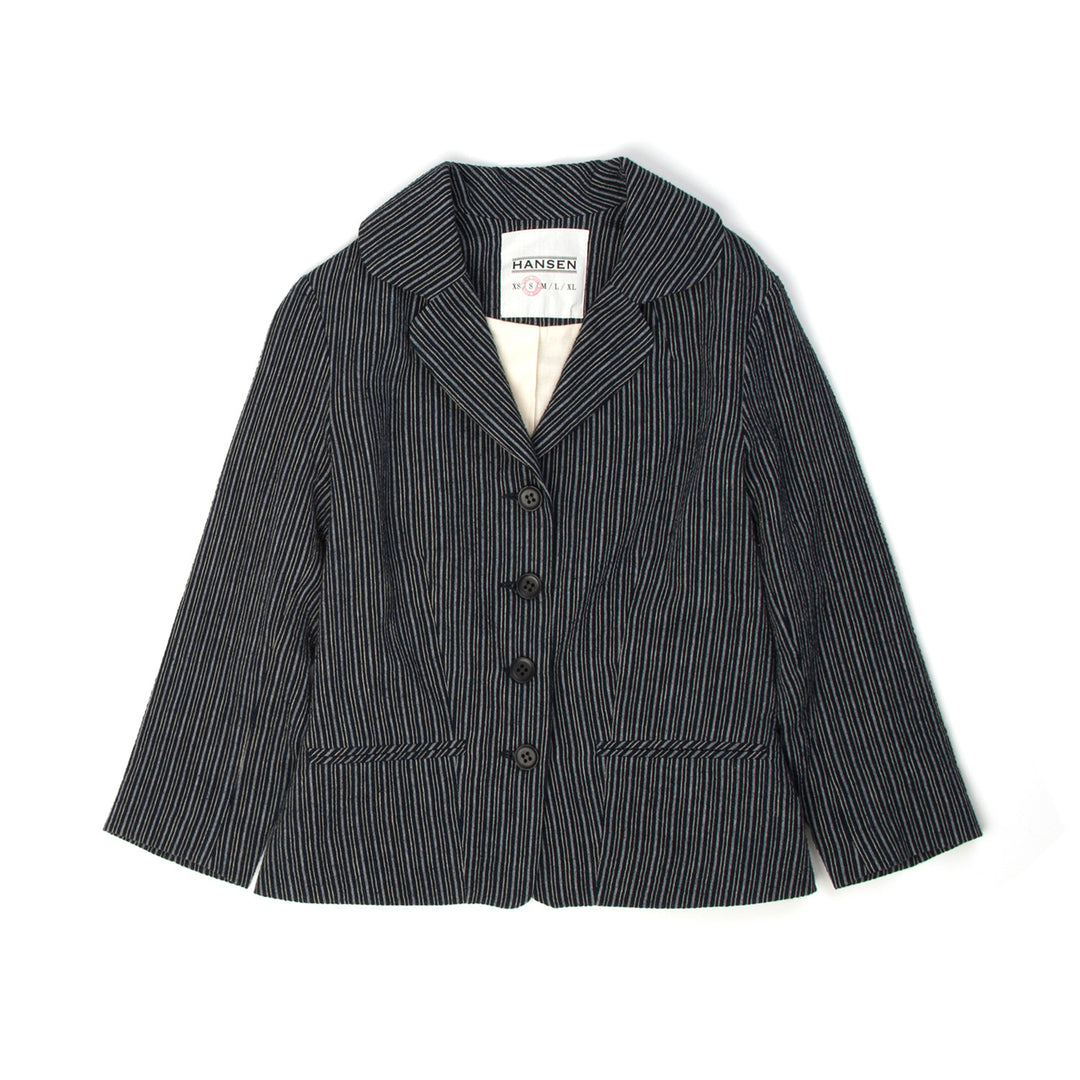 Hansen | W 'Helena' 3/4 Sleeved Blazer Indigo - Concrete