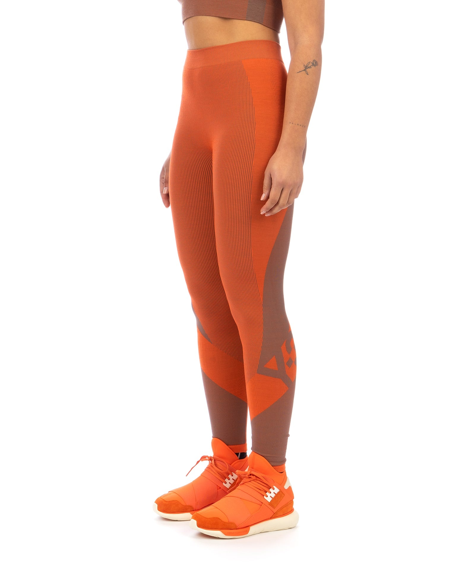 Adidas warp knit tights sales orange