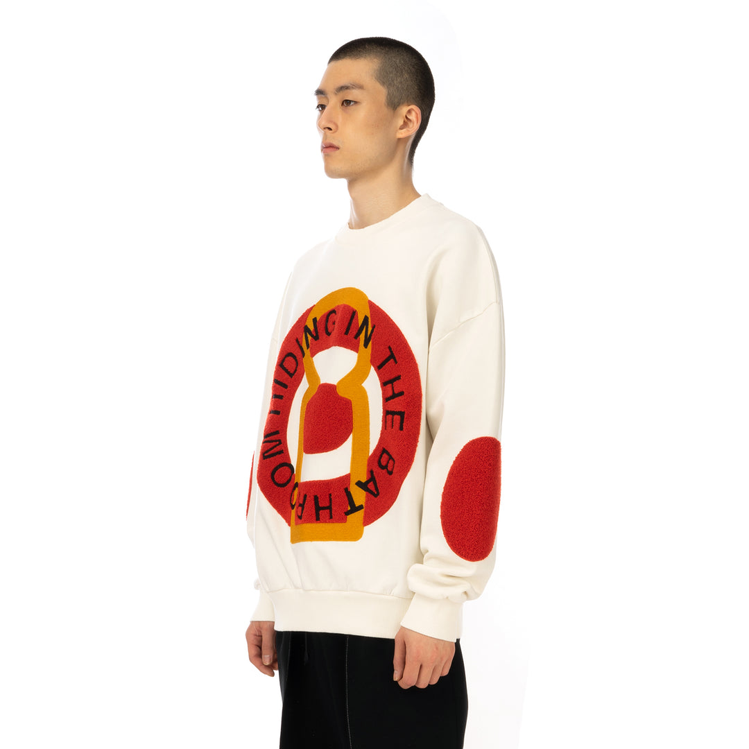Henrik Vibskov | Big Circle Sweat Off White - Concrete