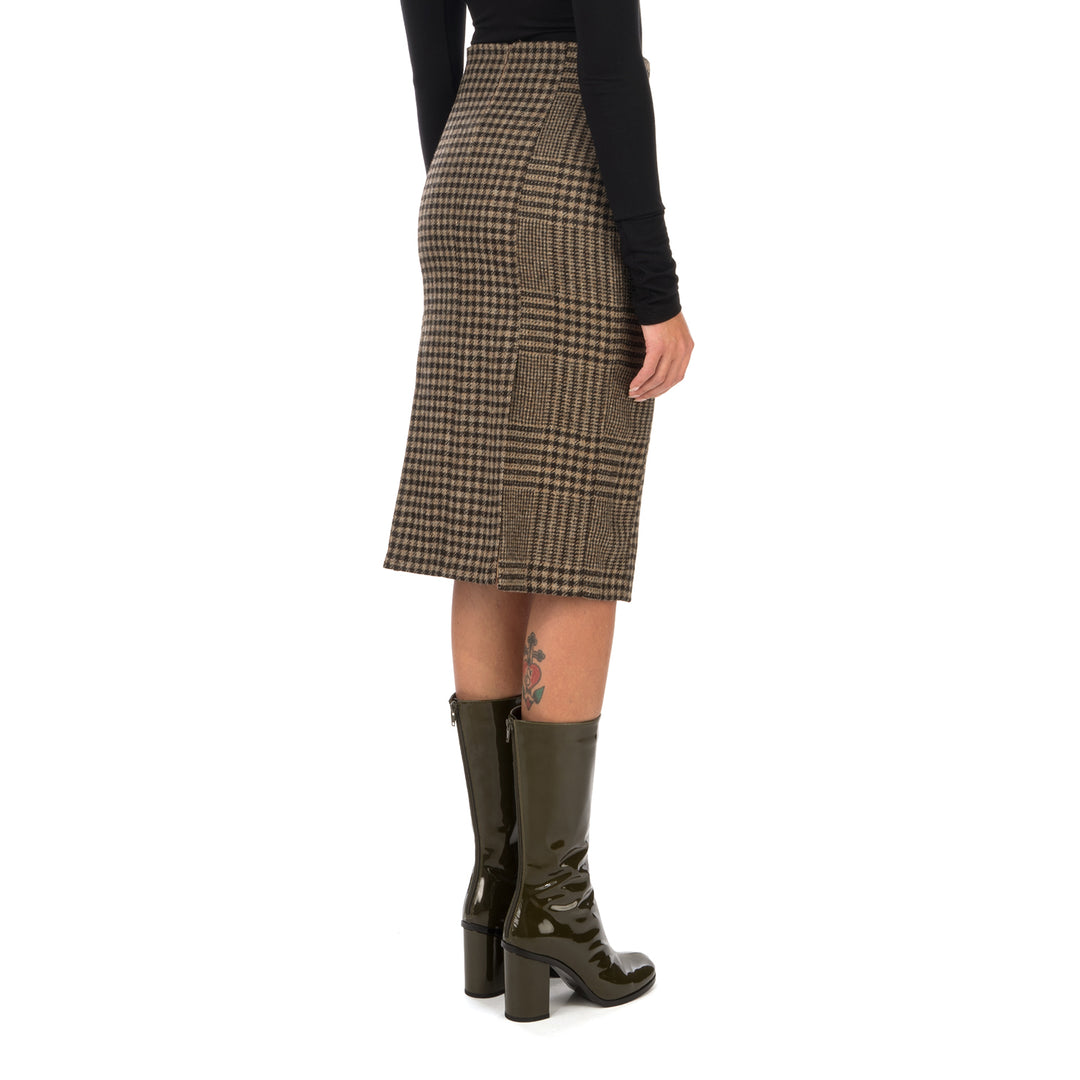 Hope | Pipe Skirt Beige Duo Check - Concrete